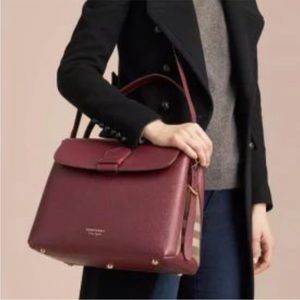 Burberry Camberley tote derby leather house check medium